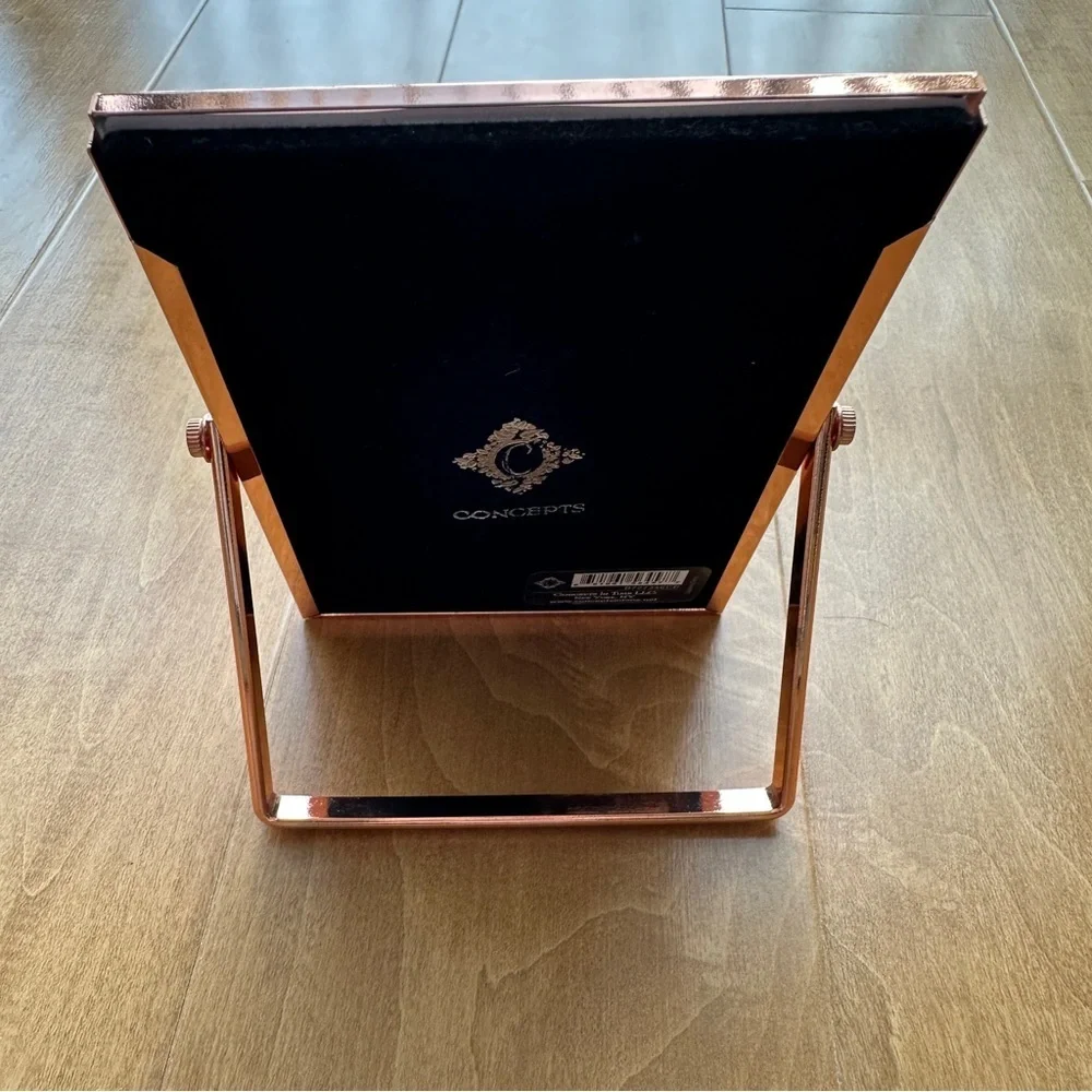 4x6 Rose Gold Desktop Picture Frame, Easel Metal Frame